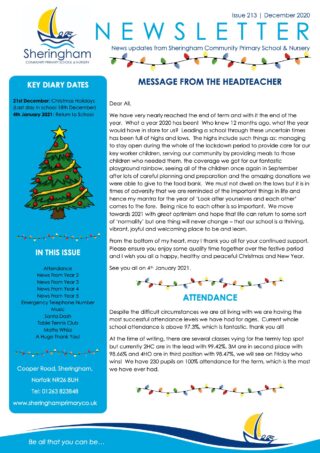 December 2020 Newsletter